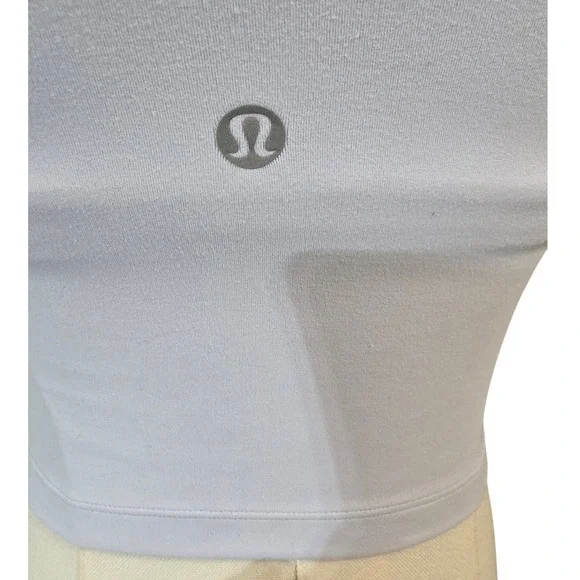 Lululemon Align Tank Light Blue V Neck Cropped Yoga Athletic Top Size 2 - Picture 6 of 9